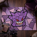 Pokemon Ghost Gengar Stained Glass Rectangular Area Rug