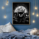 Pokemon Ghost Haunter Gengar Moonlight - Living Room - Canvas Wall Art - Print - Wall Decor