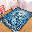 Pokemon Glaceon Stained Glass Rectangular Area Rug