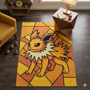 Pokemon Jolteon Stained Glass Rectangular Area Rug