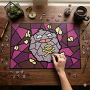 Pokemon Koffing Stained Glass Jigsaw Puzzle