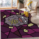 Pokemon Koffing Stained Glass Rectangular Area Rug
