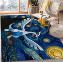 Pokemon Lugia Starry Night Rectangular Area Rug