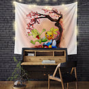 Pokemon Mudkip Treecko Torchic Cherry Blossom Tapestry