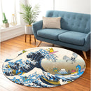 Pokemon The Great Wave Japan Round Rug