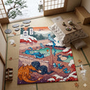 Pokemons Winter Hot Spring Rectangular Area Rug