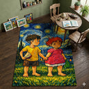 Ponyo And Sosuke Ghibli Studio Rectangular Area Rug
