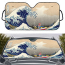 Ponyo On The Cliff By The Sea The Great Wave Ghibli Japan Custom Car Windshield Sunshades