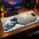 Ponyo On The Cliff By The Sea Ghibli Studio The Great Wave Japan Desk Mat