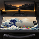 Ponyo On The Cliff By The Sea Ghibli Studio The Great Wave Japan Desk Mat