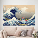 Ponyo On The Cliff By The Sea The Great Wave Japan - Living Room - Canvas Wall Art - Print - Wall Decor