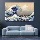 Ponyo On The Cliff By The Sea The Great Wave Japan - Living Room - Canvas Wall Art - Print - Wall Decor