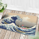 Ponyo On The Cliff By The Sea The Great Wave Ghibli Japan Doormat Home Decor