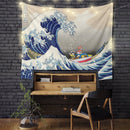 Ponyo On The Cliff By The Sea The Great Wave Tapestry
