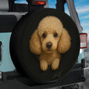Poodle Dog In A Torn Bag Jeep Car Spare Tire Cover