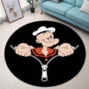 Popeye Sailor Zipper Round Rug