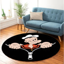 Popeye Sailor Zipper Round Rug