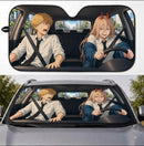 Power And Denji Anime Chainsaw Man Car Auto Sunshades