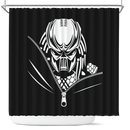 Predator Character Zipper Shower Curtain