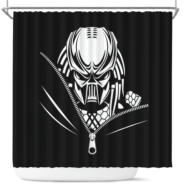 Predator Character Zipper Shower Curtain