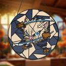 Primeape Inosuke Pokemon Stained Glass Suncatcher