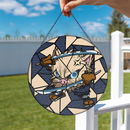 Primeape Inosuke Pokemon Stained Glass Suncatcher