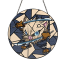 Primeape Inosuke Pokemon Stained Glass Suncatcher