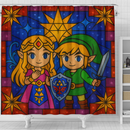 The Legend Of Zelda Stained Glass Shower Curtain