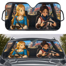 Princess x Link Legend Of Zelda Breath Of The Wild Car Auto Sunshades