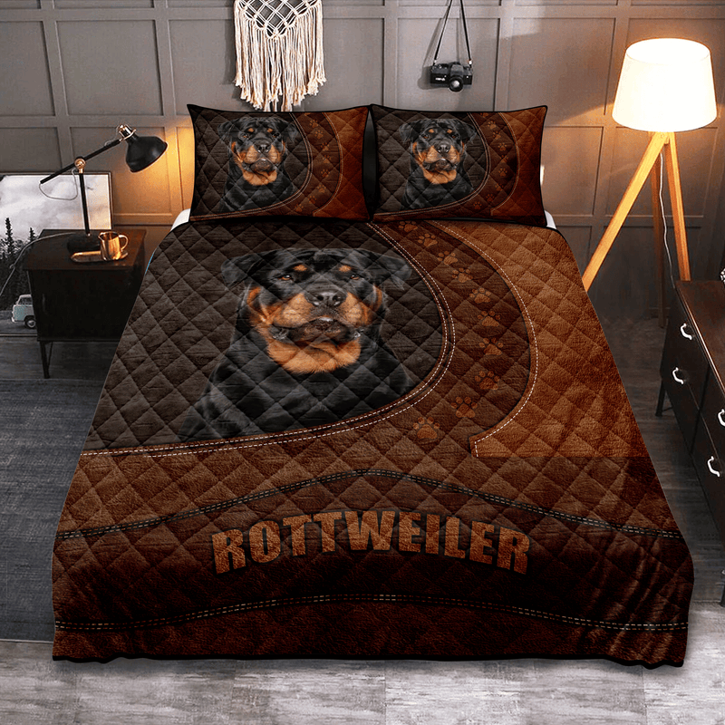 Rottweiler Dog Quilt Bed Sets