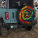 Prismatic Spiral Glow Circle Stained Glass Car Spare Tire Cover