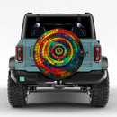 Prismatic Spiral Glow Circle Stained Glass Car Spare Tire Cover