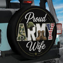 Proud Army Wife Car Spare Tire Cover