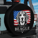 Pround Beagle Dad Car Spare Tire Cover