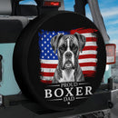Pround Bulldog Dad Spare Car Spare Tire Cover