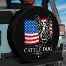 Pround Cattle Dog Dad Spare Car Spare Tire Cover