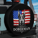 Pround Doberman Dad Car Spare Tire Cover