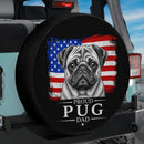 Pround Pug Dad Car Spare Tire Cover