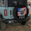 Pround Pug Dad Car Spare Tire Cover