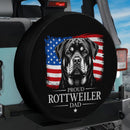 US Proud Rottweiler Dad Car Spare Tire Cover