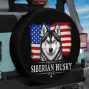 US Proud Dad Siberian Husky Car Spare Tire Cover