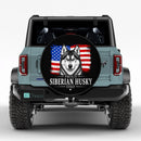 US Proud Dad Siberian Husky Car Spare Tire Cover