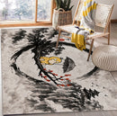 Psyduck Pokemon Japan Ink Style Rectangular Area Rug