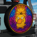 Psyduck Pokemon Sun Stained Glass Jeep Car Spare Tire Cover