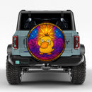 Psyduck Pokemon Sun Stained Glass Jeep Car Spare Tire Cover