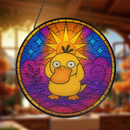 Psyduck Pokemon Sun Stained Glass Suncatcher