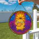 Psyduck Pokemon Sun Stained Glass Suncatcher