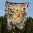Psyduck Pokemon Japan Style Woven Throw Blanket