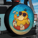 Psyduck On Beach Pokemon Summer Jeep Car Spare Tire Cover