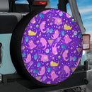 Retro Tropical Pokemon Anime Slowpoke Pattern Jeep Car Spare Tire Cover